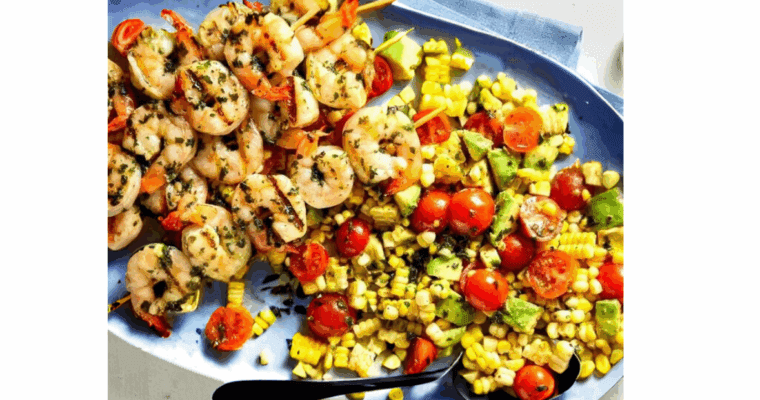 Pesto Shrimp and Corn Salad