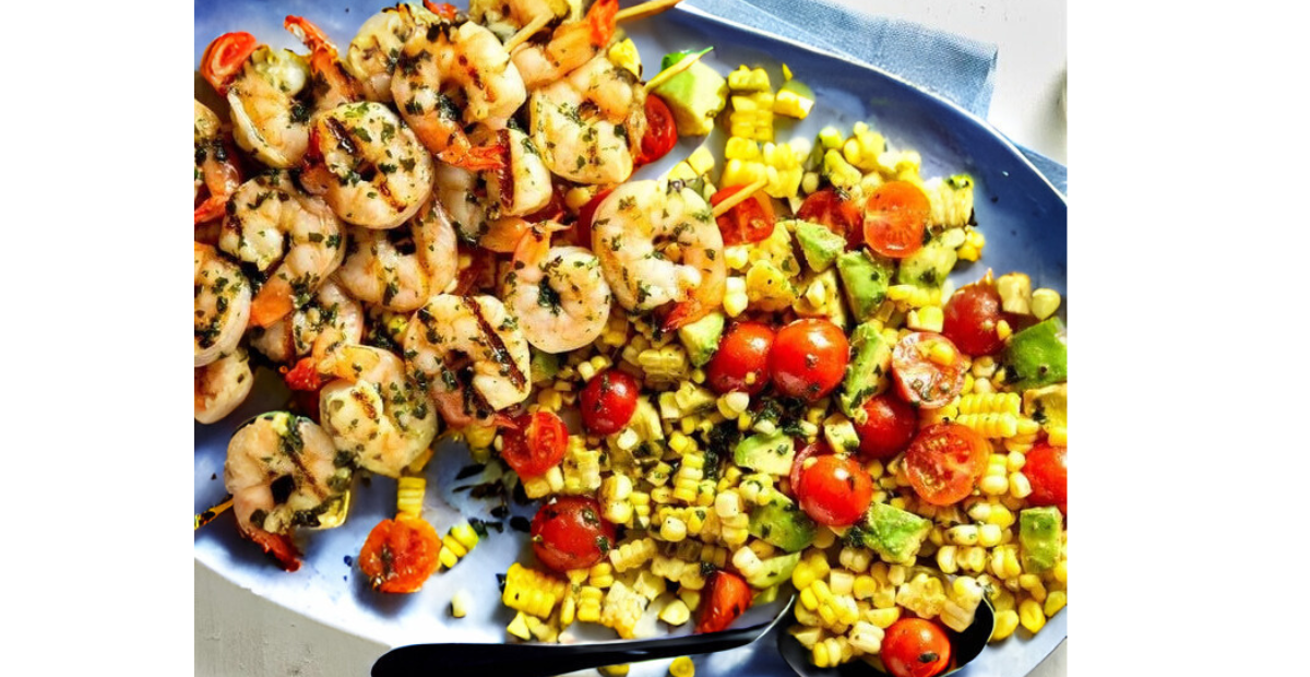 Pesto Shrimp and Corn Salad