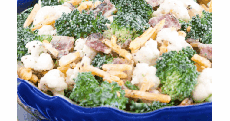 Broccoli, Cauliflower Salad