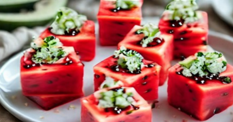 Watermelon Feta Cubes