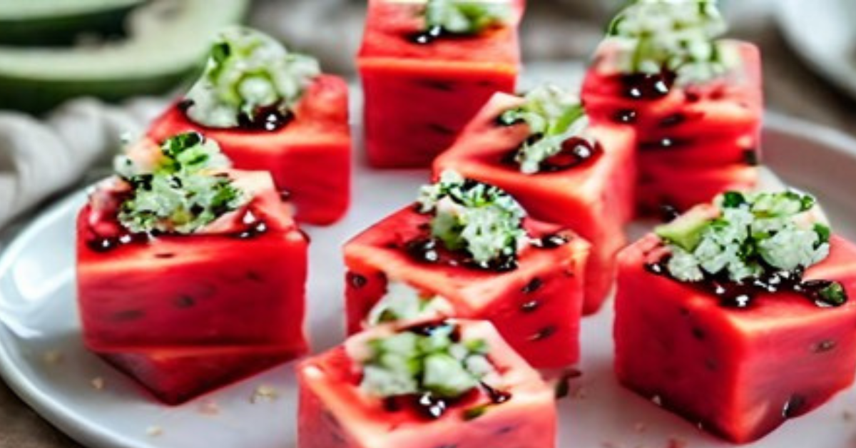 Watermelon Feta Cubes