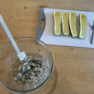 ready to stuff zucchini